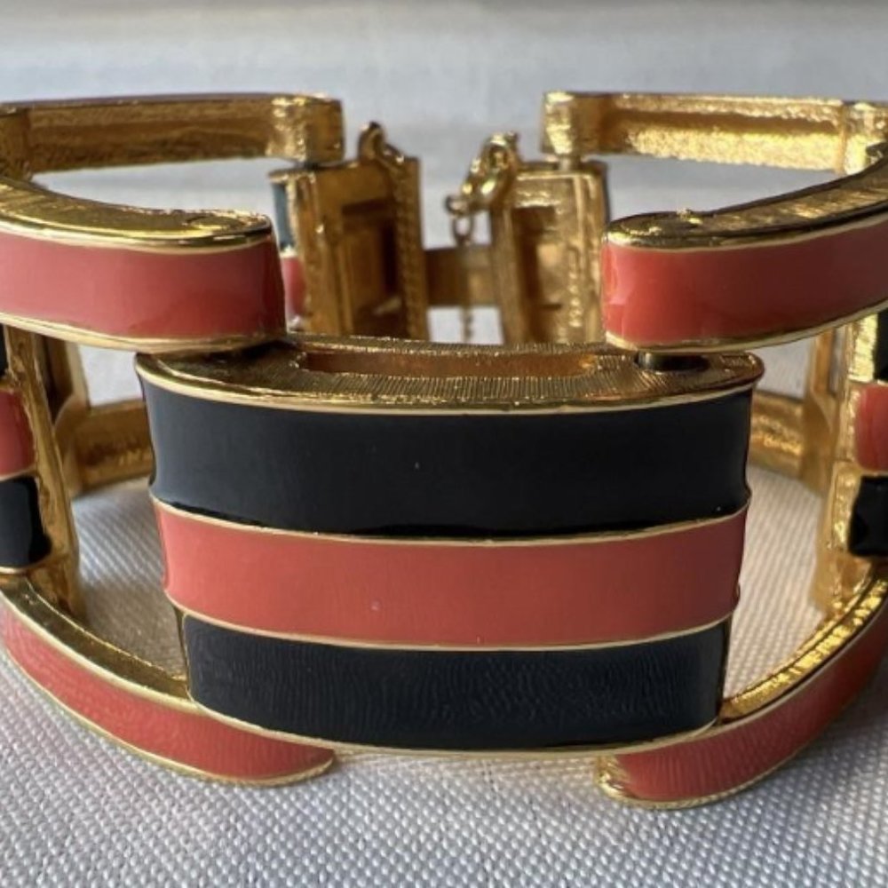 D'orlan statement signed enamel bracelet